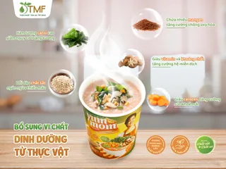 Cháo Gạo Lứt Rong Biển Yến Mạch Ăn Liền 45g Yum Mom - Dinh Dưỡng Cao, Hỗ Trợ Tiêu Hóa, Tiện Lợi Cho Bé Ăn Dặm