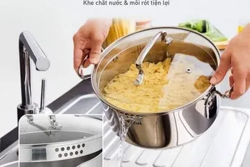 Bộ 3 Nồi Inox Tefal Duetto Plus G719S674 - Nồi Chịu Nhiệt An Toàn Cho Bếp Từ, Bếp Ga, Bếp Hồng Ngoại 4-6 Người
