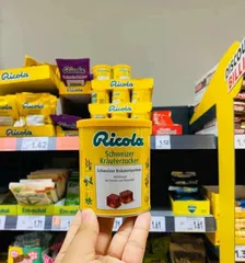 Kẹo Ngậm Ho Thảo Mộc Ricola Đức 250gr - Giảm Ho, Dịu Cổ, Hỗ Trợ Thông Nghẹt, Sản Phẩm Từ 13 Loại Thảo Mộc Thiên Nhiên
