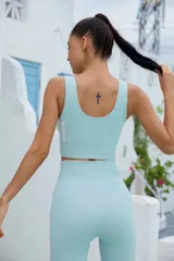 Bộ đồ tập gym nữ cao cấp - Áo bra và quần dài thể thao, co giãn tốt, thấm hút mồ hôi - Quà tặng lý tưởng cho tín đồ thể dục
