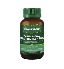 Viên uống bổ gan Thompson's Milk Thistle 42000mg One-A-Day Úc - Hỗ trợ sức khỏe gan và tiêu hóa, 60 viên