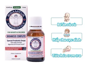 Men vi sinh 10 chủng BioAmicus Complete - Hỗ trợ tiêu hóa, giúp bé ăn ngon, tăng cường miễn dịch