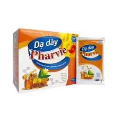 Cao Nghệ Vàng Dạ Dày Pharvie - Giúp Giảm Axit Dịch Vị, Bảo Vệ Niêm Mạc Dạ Dày (Hộp/20 gói/10ml)