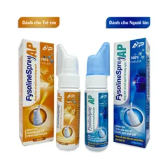 Xịt Vệ Sinh Mũi Người Lớn, Trẻ Em FYSOLINE Spray Chiết Xuất Kinh Giới, Nano Bạc (Chai/70ml)