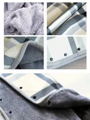 Áo Choàng Văn Phòng Giữ Ấm OFFICE CHILL - 2 Lớp Vải Flannel và Polyester, Thiết Kế Thời Trang, Đa Năng Cho Mùa Đông