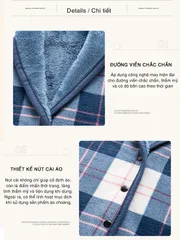 Áo Choàng Văn Phòng Giữ Ấm OFFICE CHILL - 2 Lớp Vải Flannel và Polyester, Thiết Kế Thời Trang, Đa Năng Cho Mùa Đông
