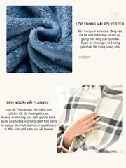 Áo Choàng Văn Phòng Giữ Ấm OFFICE CHILL - 2 Lớp Vải Flannel và Polyester, Thiết Kế Thời Trang, Đa Năng Cho Mùa Đông