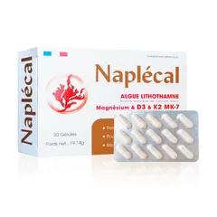 Viên Uống Bổ Sung Canxi Hữu Cơ Tảo Biển Đỏ Naplécal Giúp Khỏe Xương, Tăng Chiều Cao (Hộp 30 viên)