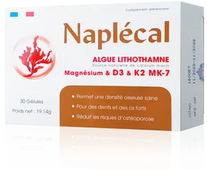 Viên Uống Bổ Sung Canxi Hữu Cơ Tảo Biển Đỏ Naplécal Giúp Khỏe Xương, Tăng Chiều Cao (Hộp 30 viên)