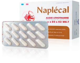 Viên Uống Bổ Sung Canxi Hữu Cơ Tảo Biển Đỏ Naplécal Giúp Khỏe Xương, Tăng Chiều Cao (Hộp 30 viên)
