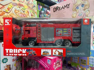 Đồ chơi xe ô tô cứu hỏa điều khiển từ xa chạy bằng pin sạc có đèn và âm thanh 657 Truck Radio control Vehicle