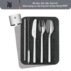 Bộ Dụng Cụ Nhà Bếp WMF Besteck-Set 8 Món MY2GO - Dao, Thìa, Dĩa, Ống Hút Inox Tiện Lợi Cho Cắm Trại, Picnic, Văn Phòng