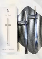 Bộ Đũa Sang Trọng WMF Nuova - 2 Đôi Đũa và 2 Gác Đũa Thép Không Gỉ Cromargan 18/10, Dụng Cụ Nhà Bếp Cao Cấp