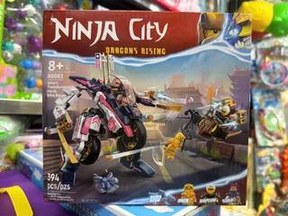 Đồ chơi lắp ráp Ninja city Dragon Rising 11092 80082 Sora's Transforming Mech Bike Racer