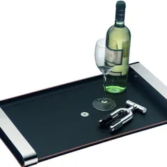 Khay đựng đồ uống WMF Club - Khay gỗ đen cao cấp có tay cầm, kích thước 54x32cm, tiện dụng cho bữa tiệc và trang trí bàn ăn.