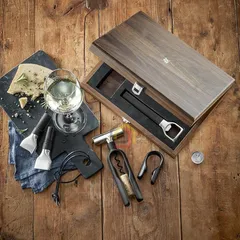Bộ Dụng Cụ Mở Rượu WMF Baric Sommelier 5 Chi Tiết - Hộp Gỗ Cao Cấp, Phụ Kiện Pha Chế Chuyên Nghiệp, Quà Tặng Tinh Tế