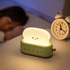 Đèn Ngủ Hình Máy Nướng Bánh Mì Tích Điện, Nhiều Chế Độ Sáng