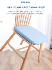 Đệm Lót Ngồi Ghế Gỗ OFFICE CHILL - Nệm Cao Su Non Thoáng Khí Cho Ghế Văn Phòng, Hỗ Trợ Sức Khỏe Người Dùng, Giảm Đau Mỏi