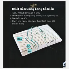 Gối Cao Su Lasante Siêu Mỏng(vát cạnh)