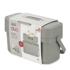 Thùng Rác Hữu Cơ Joseph Joseph Duo Compo 4L - Thiết Kế Tinh Gọn, Điều Chỉnh Độ Ẩm, Thùng Rác Cho Nhà Bếp Hoàn Hảo