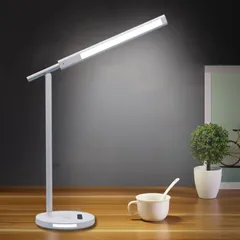 Đèn Bàn Học LED Chống Cận 8W - Tích Hợp Sạc Điện Thoại Không Dây, 3 Chế Độ Ánh Sáng, Thiết Kế Hiện Đại, Tiện Lợi Cho Học Tập