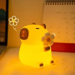 Đèn ngủ Capybara dễ thương bằng silicon, sạc USB