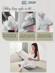 Đệm Kê Lưng Ngủ OFFICE CHILL - Đệm Memory Foam Cao Su Non Hỗ Trợ Đau Lưng, Thoát Vị Đĩa Đệm, Giấc Ngủ Thoải Mái