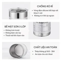 Ly Giữ Nhiệt Inox SUS 304 5 Lớp, Dung Tích 300ml & 600ml - Bảo Hành 90 Ngày, Ly Cao Cấp Office Chill, Duy Trì Nhiệt Độ Tối Ưu