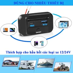 Tẩu Sạc Nhanh 67W Cho Xe Máy, Ô Tô, Tàu Thuyền - 2 Cổng Type C & USB, Sạc Nhanh Điện Thoại Samsung, iPhone, LG ZB005
