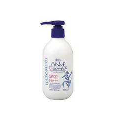 Sữa Dưỡng Thể Chống Nắng Hatomugi UV Milky Gel 250ml - Dưỡng Trắng Da An Toàn, Bảo Vệ Da Khỏi UV, SPF31 PA+++ Nhật Bản