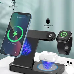 Đế sạc nhanh không dây 15w gấp gọn B18 cho điện thoại di động/tai nghe