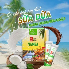 Cà phê hoà tan 4in1 vị sữa dừa Samba - Virota Cafe