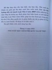 Hướng dẫn thi hành Luật Nhà ở 2023 - Sách pháp luật, NXB Chính trị Quốc gia Sự thật, 592 trang, Cập nhật quy định mới nhất