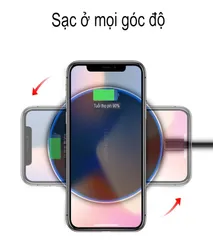 Bộ Sạc Nhanh Không Dây 15W Hợp Kim Nhôm - Tương Thích Apple, Huawei, Samsung - Thiết Kế Sang Trọng, Sạc Nhanh An Toàn