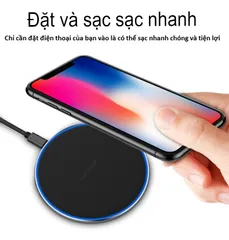 Bộ Sạc Nhanh Không Dây 15W Hợp Kim Nhôm - Tương Thích Apple, Huawei, Samsung - Thiết Kế Sang Trọng, Sạc Nhanh An Toàn