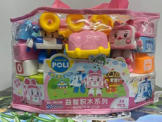 Đồ chơi xếp hình Robocar Poli có 34 chi tiết mã 3620 chọn màu ngẫu nhiên
