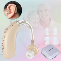 Máy trợ thính không dây pin sạc Axon A-360 - Kết nối Bluetooth, có bộ lọc tiếng ồn, tặng kèm hộp đựng máy