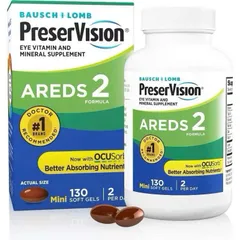 Viên uống bổ mắt PreserVision AREDS2 Formula 130 viên - Hỗ trợ thị lực cho người lớn tuổi, Bausch & Lomb USA
