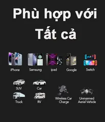 Tẩu Sạc Nhanh Ô Tô 120W 4 Cổng - Thiết Kế Thông Minh, Dây Cáp Thu Gọn Cho Điện Thoại iPhone, Samsung, LG