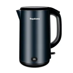 Ấm Siêu Tốc Nagakawa NAG0319 1.8L Inox 304 - Thiết Kế 2 Lớp Sang Trọng, Công Suất 1800W, Chức Năng Giữ Ấm Tiện Lợi