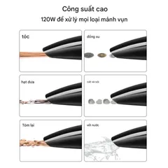Máy Hút Bụi Cầm Tay 120W Bymaocar - Lý Tưởng Cho Xe Ô Tô, Thiết Kế Gọn Nhẹ, Đầu Hút Đa Năng, Hệ Thống Lọc HEPA Bảo Vệ Sức Khỏe
