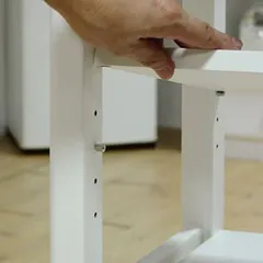 Kệ Bếp Ceciluna Nhật Bản Màu Trắng - Thiết Kế Hiện Đại, Chất Liệu Gỗ Công Nghiệp, Kích Thước 73.8x39x84.5cm