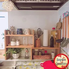 Kệ Bếp Luffly Japan 4040SR - Gỗ Tự Nhiên, Thiết Kế Hiện Đại Nhật Bản, Đồ Nội Thất Phòng Bếp Thông Minh