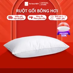 Ruột gối nằm ngủ Hệ Thống Nệm cao cấp Ruột gối hơi 50x70 nằm ngủ cho người lớn bông gòn không xẹp chuẩn khách sạn 5 sao