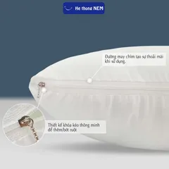 Ruột gối nằm ngủ Hệ Thống Nệm cao cấp Ruột gối hơi 50x70 nằm ngủ cho người lớn bông gòn không xẹp chuẩn khách sạn 5 sao