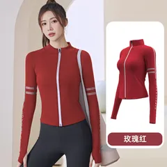 Áo Khoác Thể Thao Dài Tay Cổ Đứng Chất Vải Polyester Khô Thoáng Nhanh - Phù Hợp Chạy, Đạp Xe, Yoga - Quà Tặng Thể Thao Hấp Dẫn