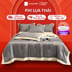 Bộ Chăn Ga Gối 5 Món Hệ Thống Nệm Cao Cấp Bộ Set Chăn Ga Drap Grap Phủ Trải Giường Gối Nệm Đệm 5 Món Lụa Thái Sang Trọng
