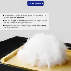 Ruột gối lông vũ nhân tạo Hệ Thống Nệm cao cấp Ruột gối nằm ngủ lông vũ 50x70 40x60 chuẩn khách sạn 5 sao siêu êm ái