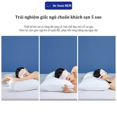 Ruột gối lông vũ nhân tạo Hệ Thống Nệm cao cấp Ruột gối nằm ngủ lông vũ 50x70 40x60 chuẩn khách sạn 5 sao siêu êm ái