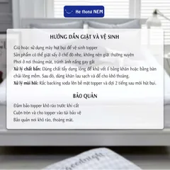 Nệm topper dày 9cm Hệ Thống Nệm cao cấp chính hãng tấm nệm topper dày trải giường sàn êm ái xuất nhật làm mềm nệm